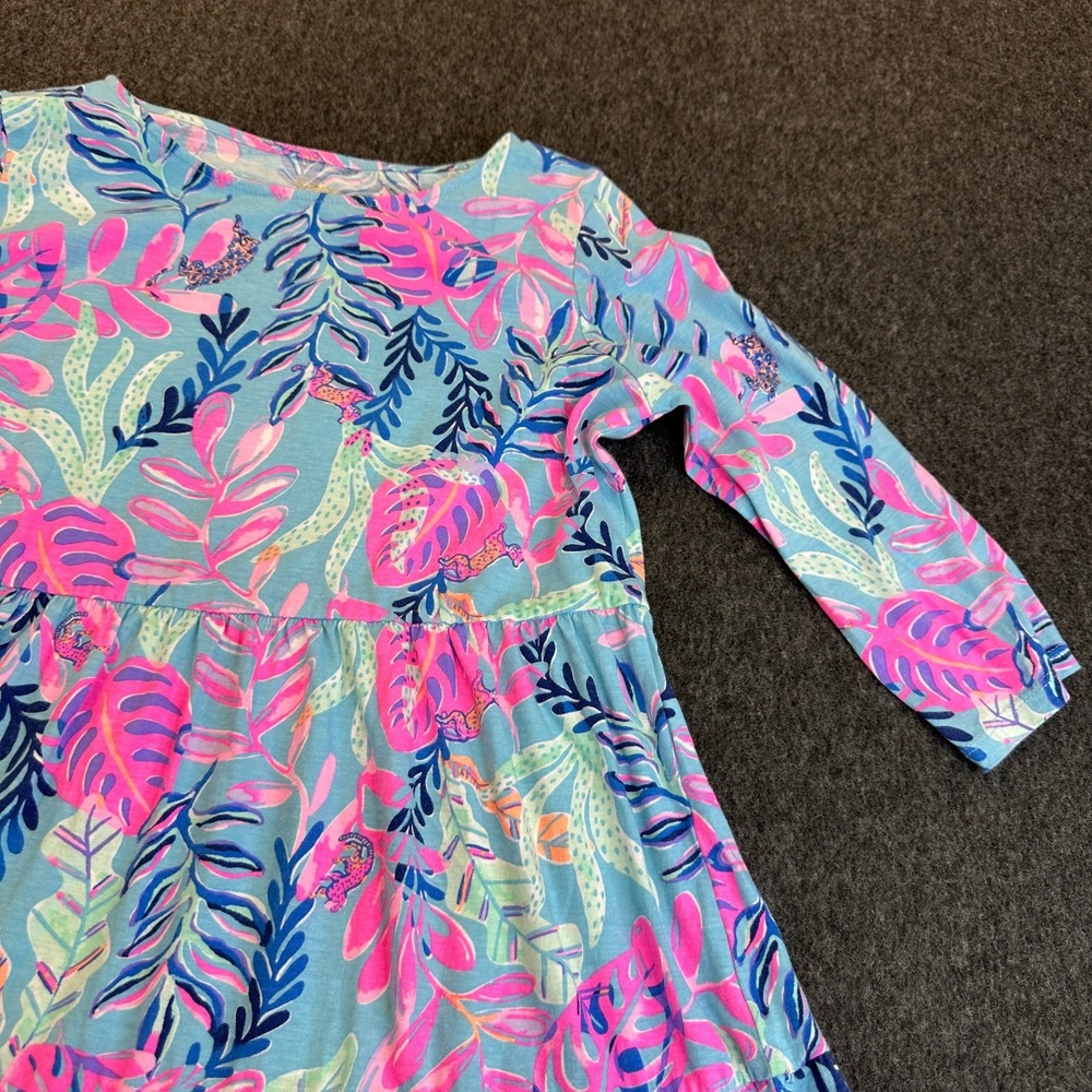 Lilly Pulitzer Mini Geanna Dress LS Multi Splendor In The Sand Girl's XL 12-14 - Picture 4 of 13